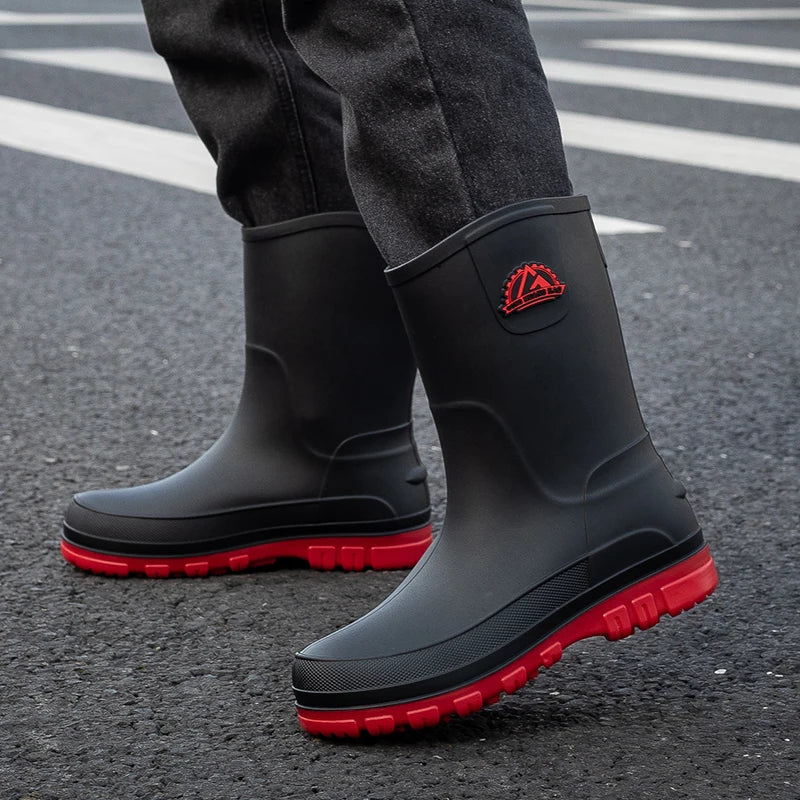 Marius | Men's Slip on Grooved Rain Boot