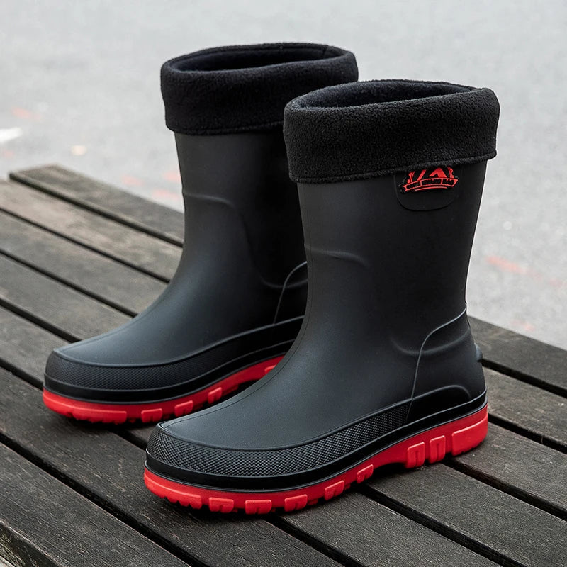 Marius | Men's Slip on Grooved Rain Boot