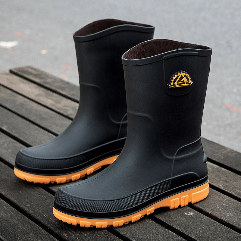 Marius | Men's Slip on Grooved Rain Boot