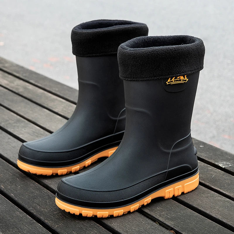 Marius | Men's Slip on Grooved Rain Boot