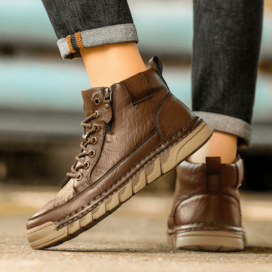 Bruno | Men's Textured Lace Up Ankle Boot