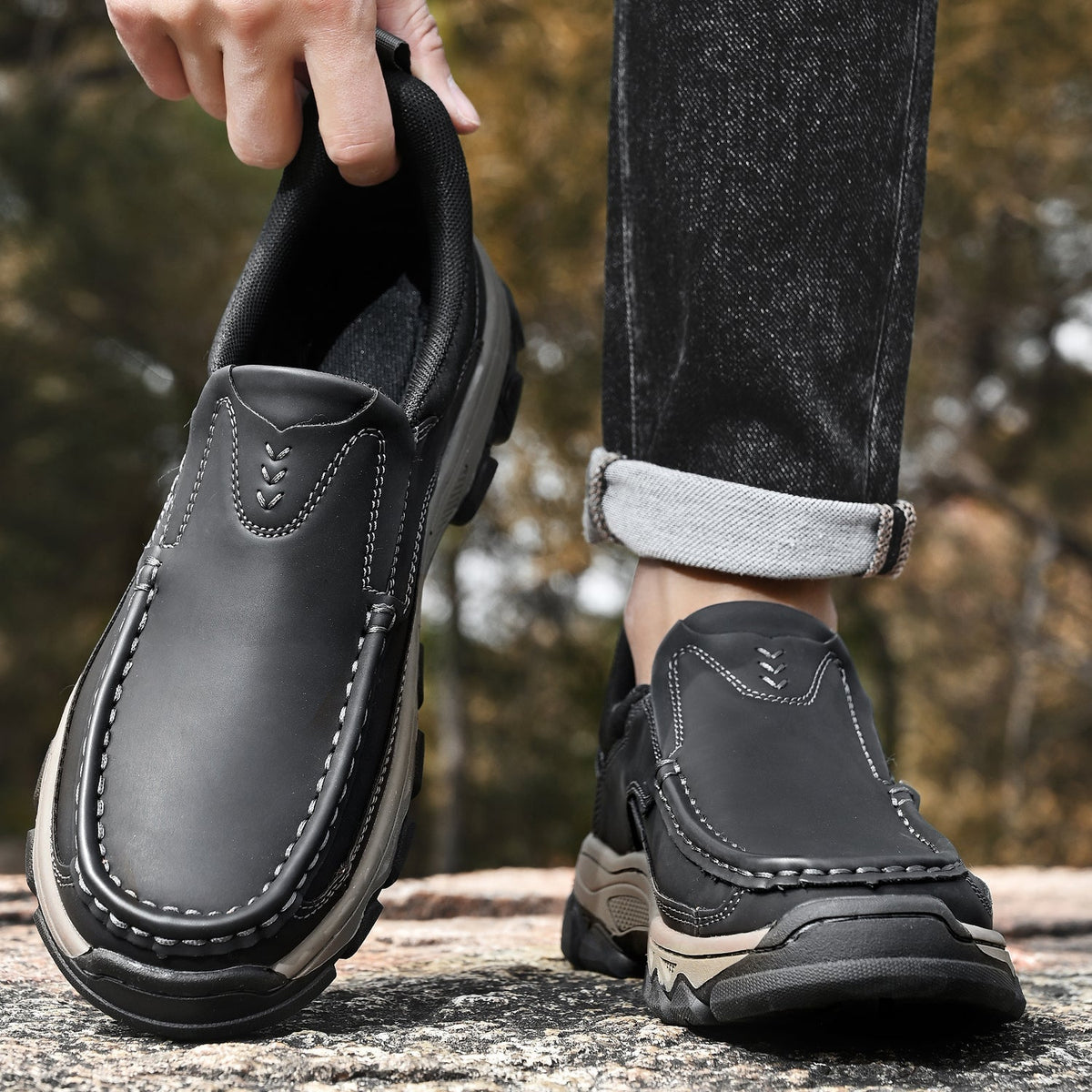 Nathaniel | Men's Smooth Slip on Sneaker