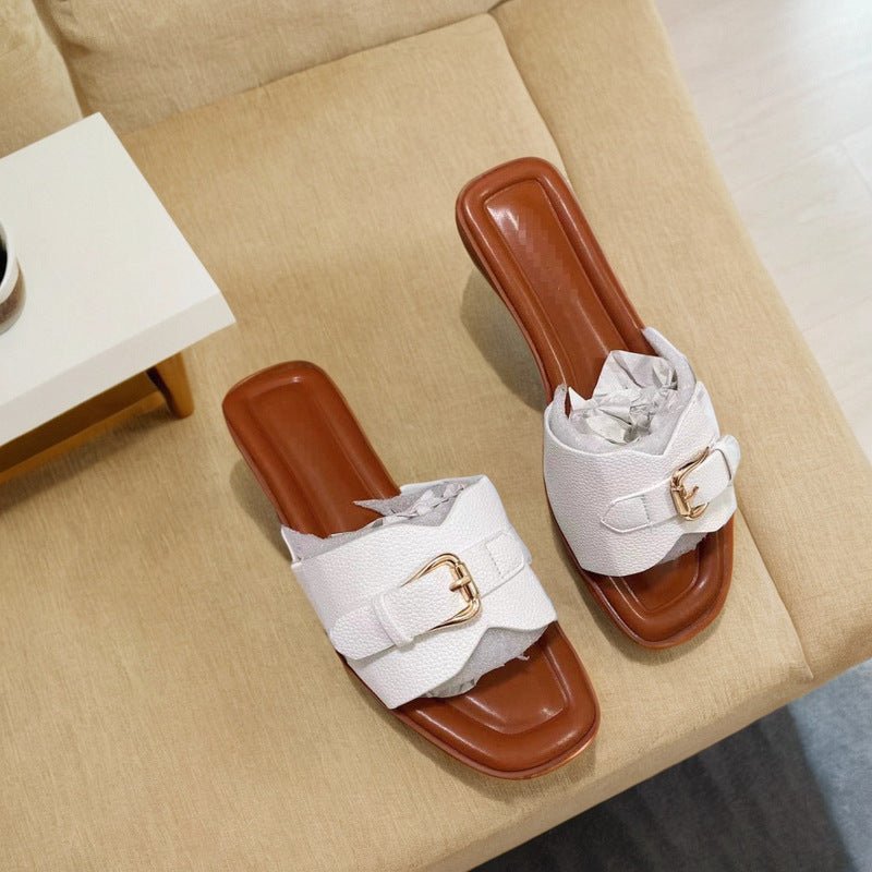 Ofelia | Women's Buckle Strap Flat Slide