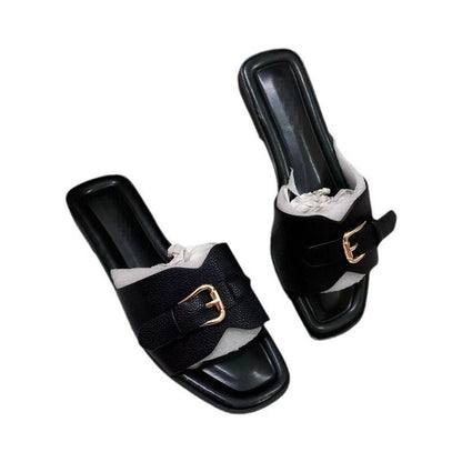Ofelia | Women's Buckle Strap Flat Slide