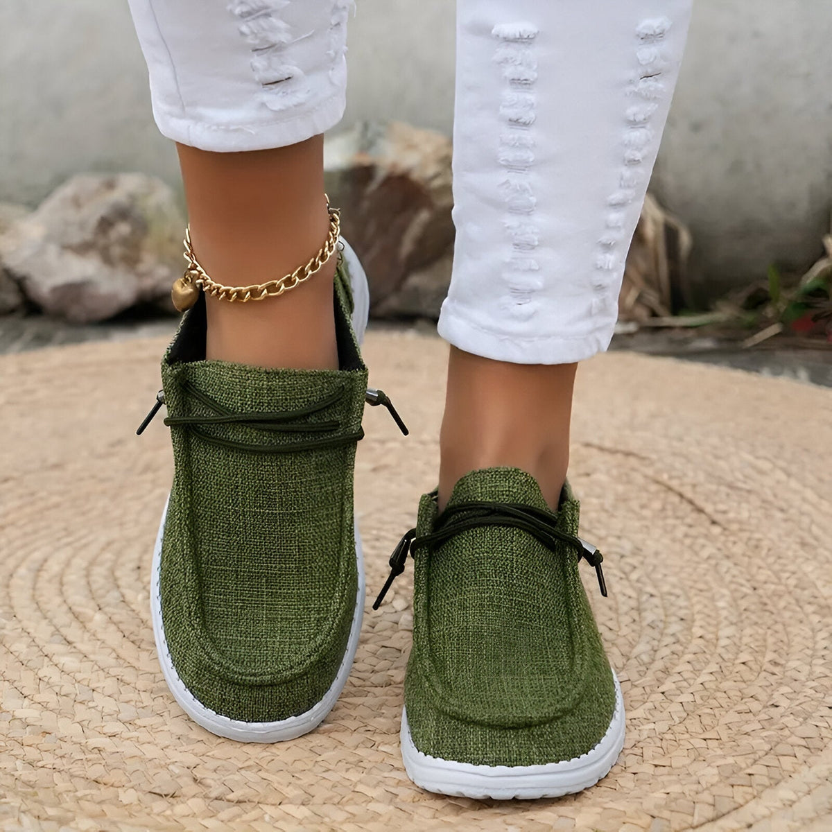 Elodie | Women's Woven Canvas Loafer