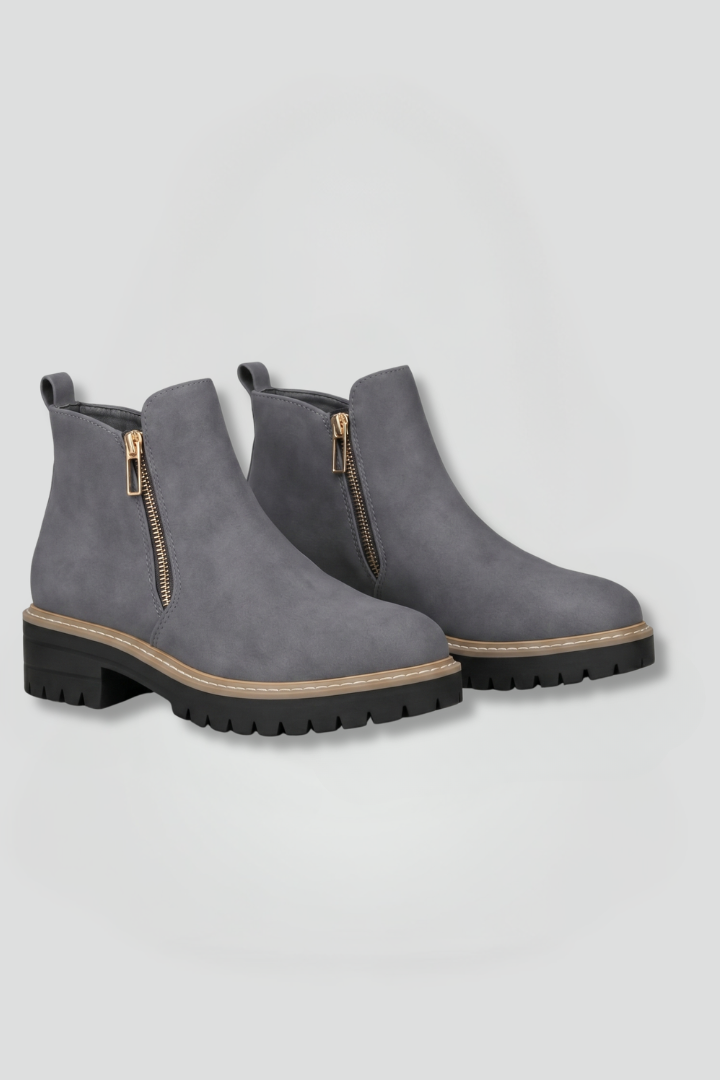 Priscilla | Women's Suede Zip Ankle Boot