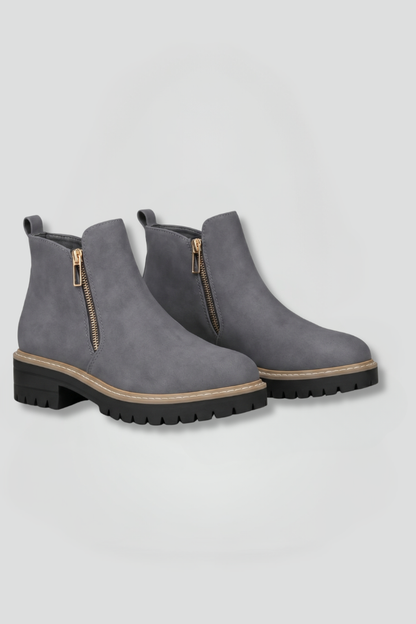 Priscilla | Women's Suede Zip Ankle Boot
