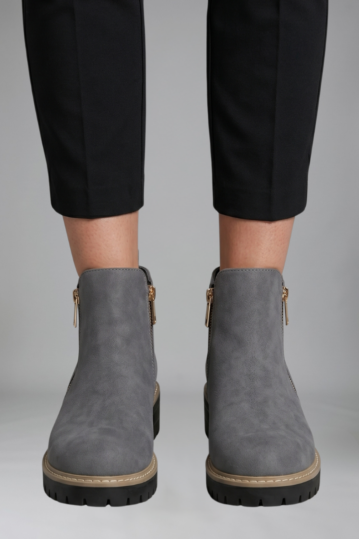 Priscilla | Women's Suede Zip Ankle Boot