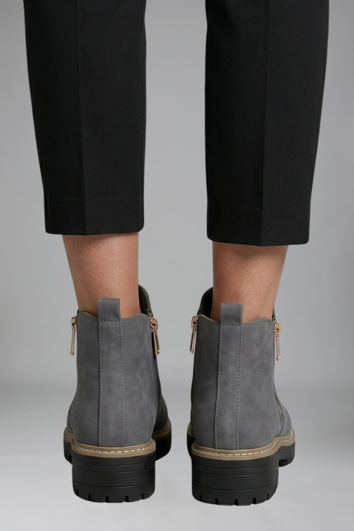 Priscilla | Women's Suede Zip Ankle Boot