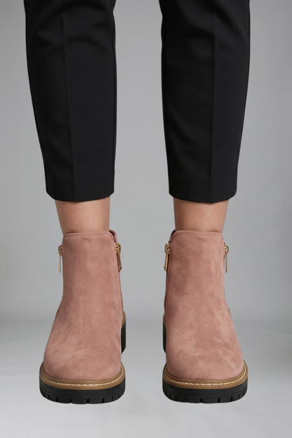 Priscilla | Women's Suede Zip Ankle Boot