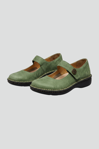 Sabina | Women's Cut Out Instep Strap Flat Shoe