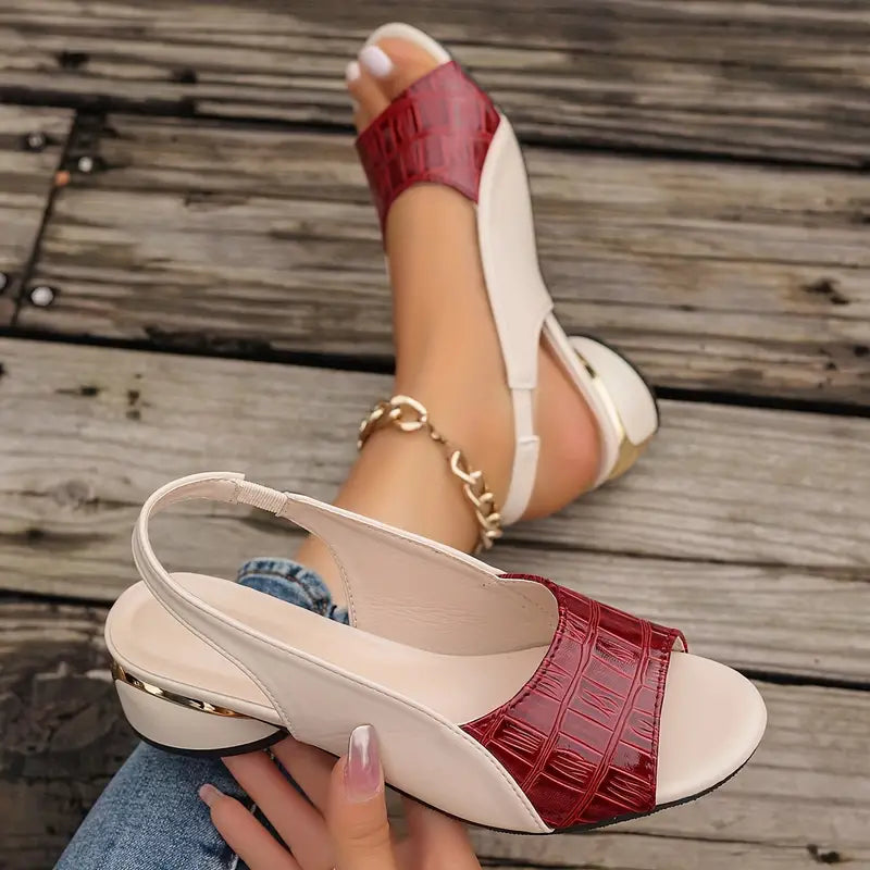 Saskia | Women's Two Tone Open Toe Sandal