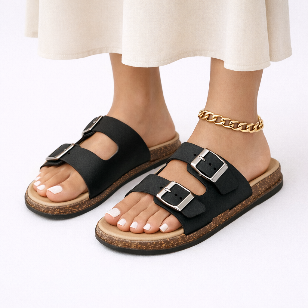 Sonja | Women's Cork Open Toe Slide