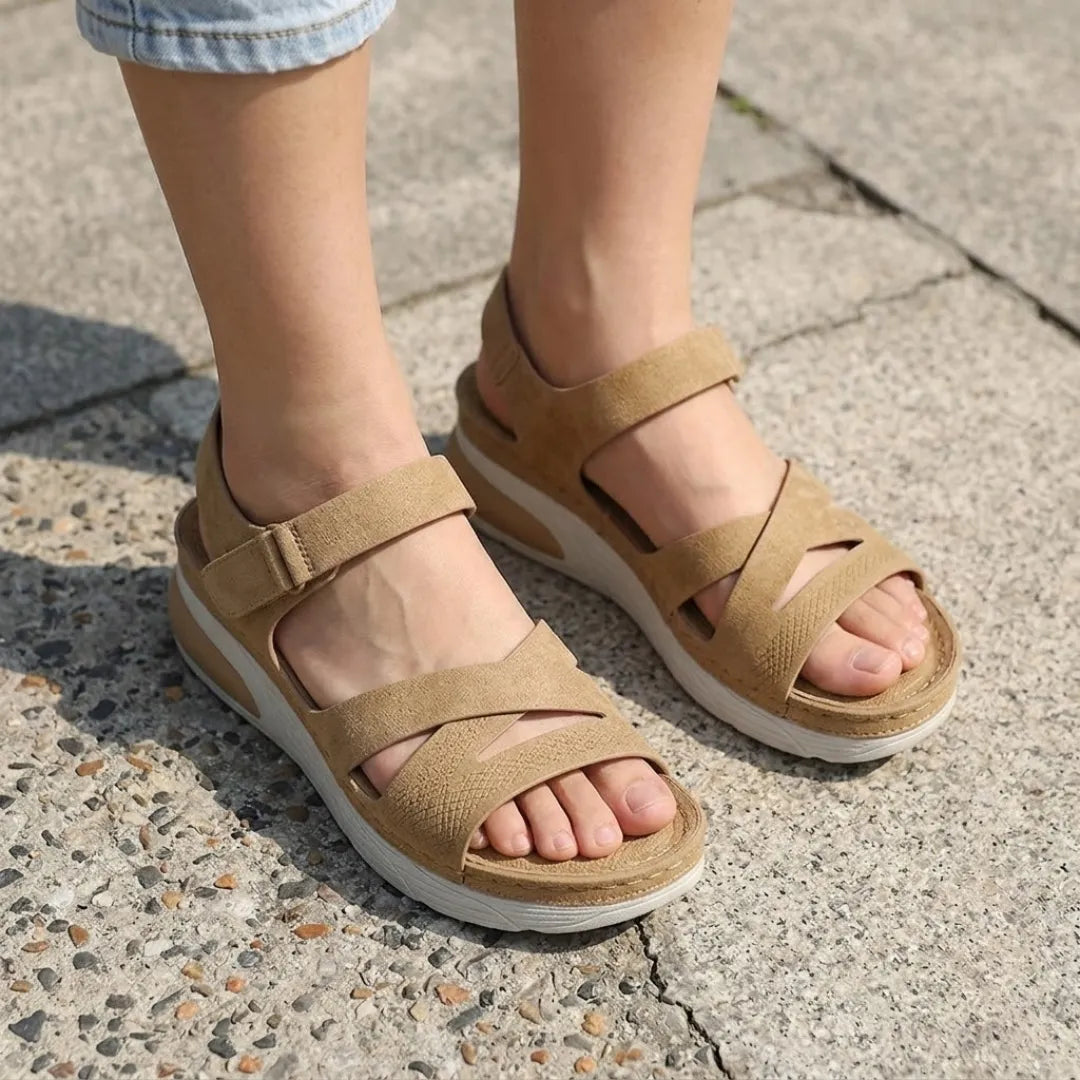 Susanna | Women's Textured Leather Look Sandal