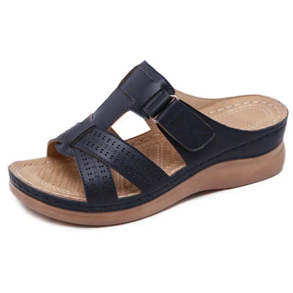 Tanja | Women's Perforated Leather Look Slide