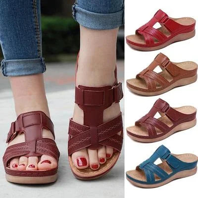 Tanja | Women's Perforated Leather Look Slide