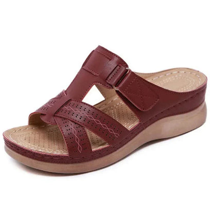 Tanja | Women's Perforated Leather Look Slide