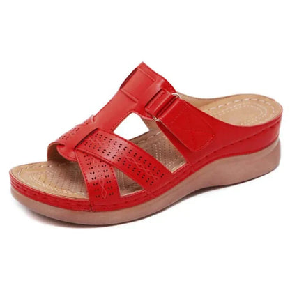 Tanja | Women's Perforated Leather Look Slide