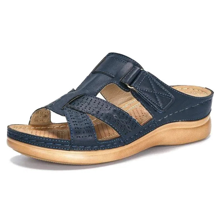 Tanja | Women's Perforated Leather Look Slide