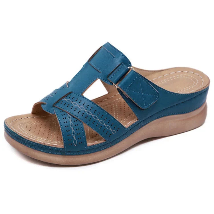 Tanja | Women's Perforated Leather Look Slide