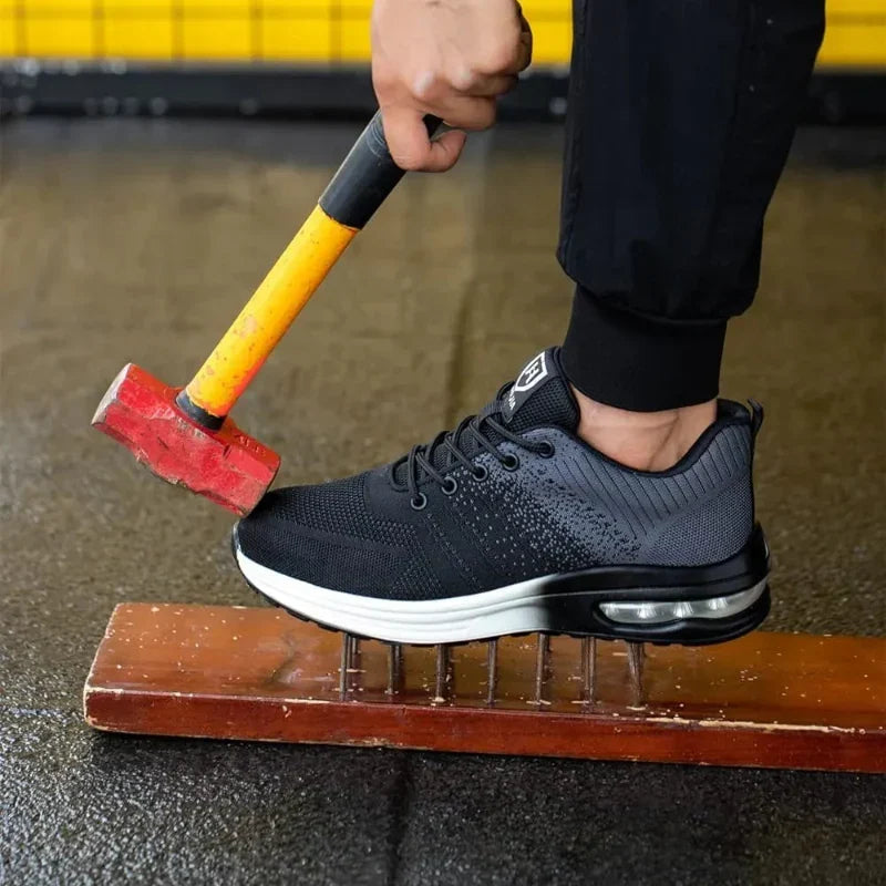 Tessa | Unisex Mesh Lace Up Safety Shoe