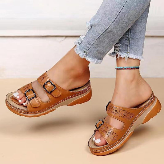 Tove | Women's Perforated Open Toe Slide