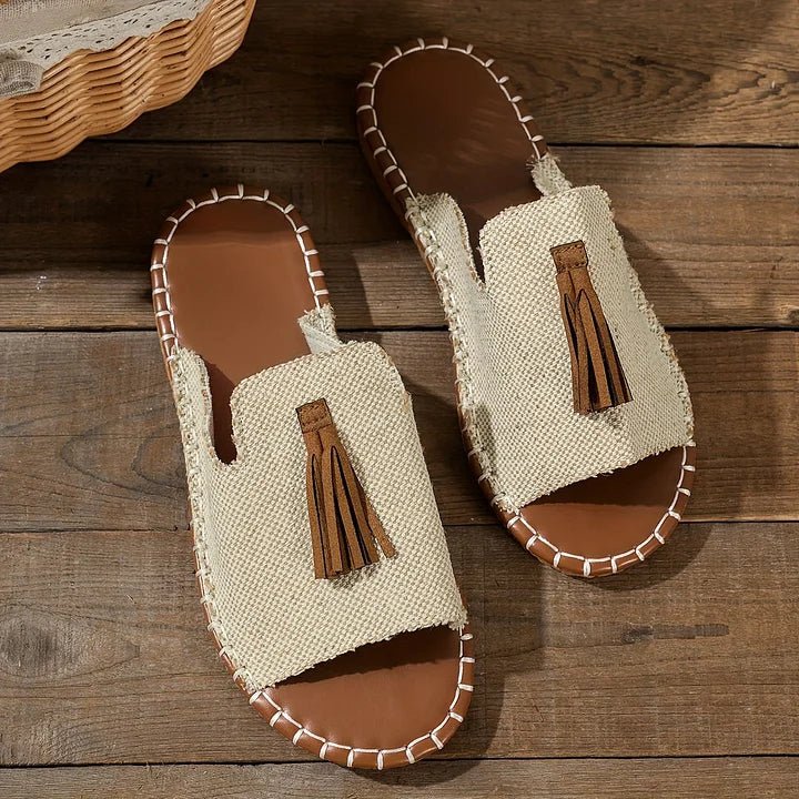 Odette | Women's Woven Tassel Slide