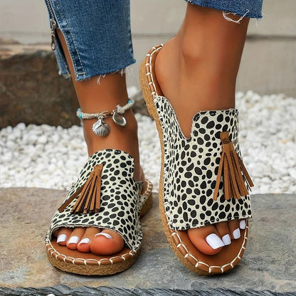 Odette | Women's Woven Tassel Slide