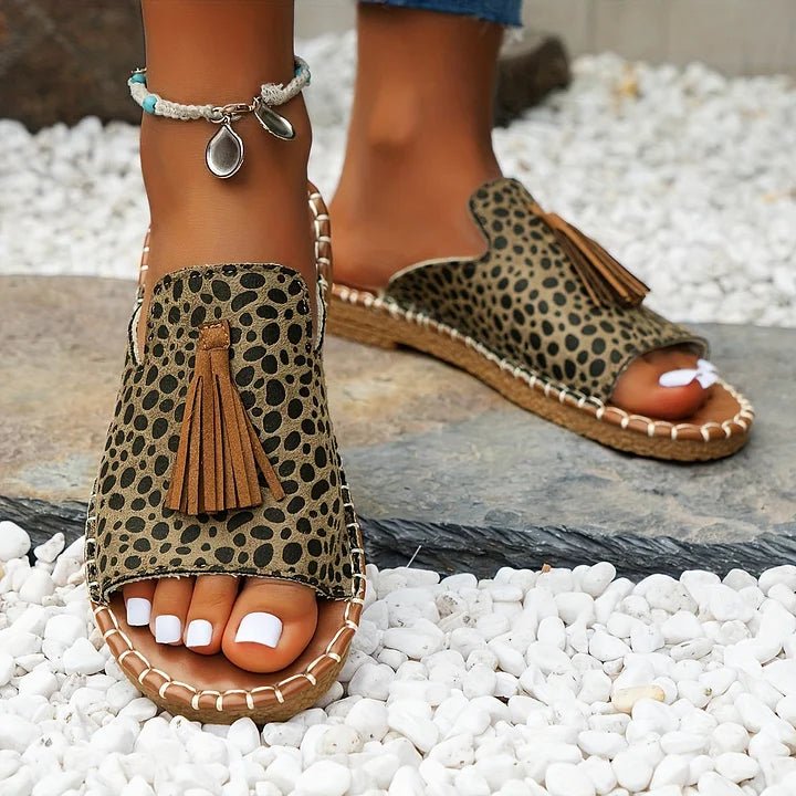 Odette | Women's Woven Tassel Slide